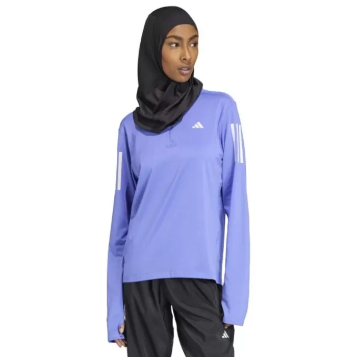 adidas Own The Run Half-Zip Long Sleeve Morado Cheap