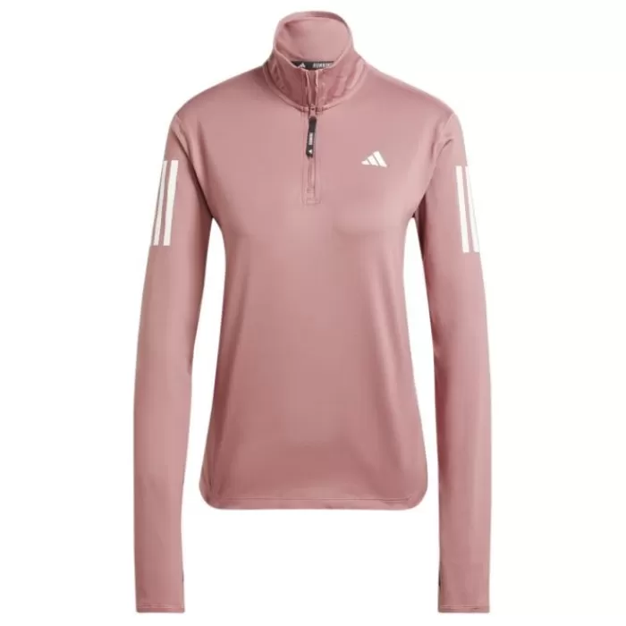 adidas Own The Run Half-Zip Long Sleeve Rosa Discount