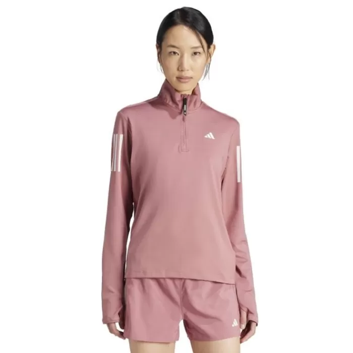 adidas Own The Run Half-Zip Long Sleeve Rosa Discount