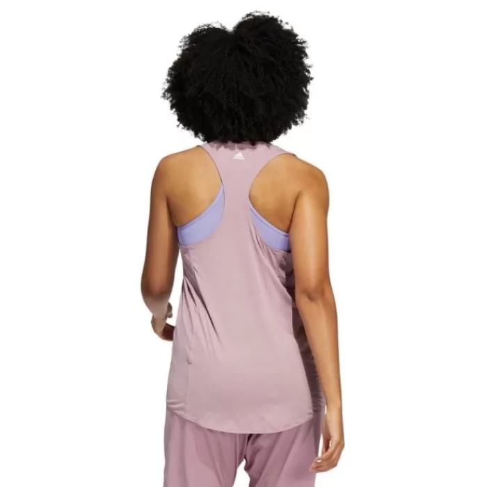 adidas 3-Stripes Logo Tank Top Rosa Sale