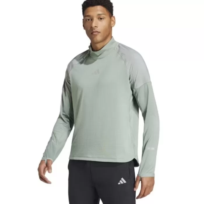 adidas Ultimate Hivis 1/2 LS Verde Flash Sale