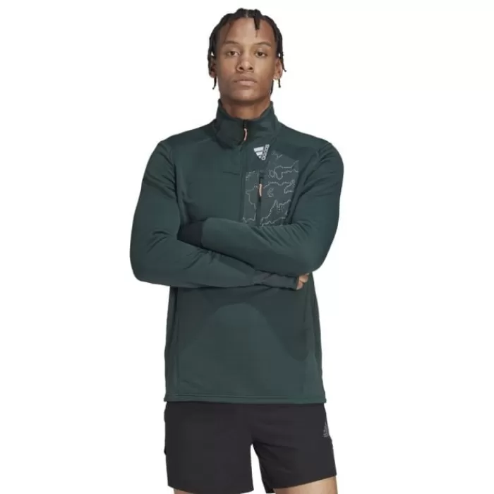 adidas X-City 1/4 Zip Verde Outlet