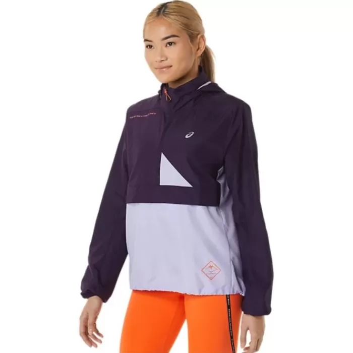 Asics Fujitrail Anorak Morado Sale