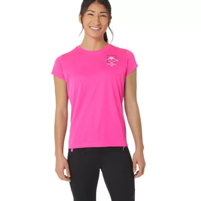 Asics FujiTrail Logo SS Top Rosa Discount