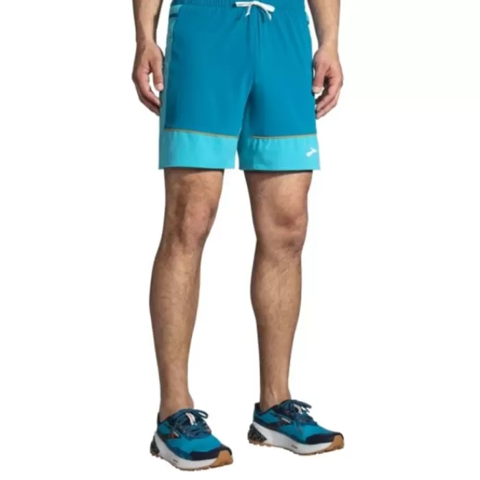 Brooks High Point 7" 2-in-1 Short Azul Cheap