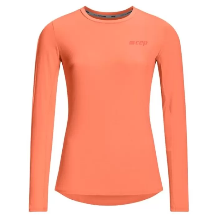 CEP The Run Shirt Round Neck Long Sleeve Naranja Cheap