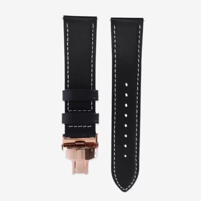 Elevate Watch Band for Forerunner 22mm (Leather) Negro Best