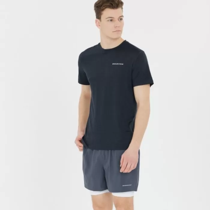 Endurance Abdon Melange Short Sleeve Tee Negro Flash Sale