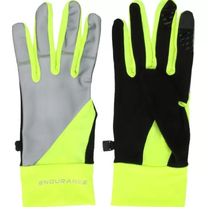 Endurance Mingus Run Gloves Amarillo Hot