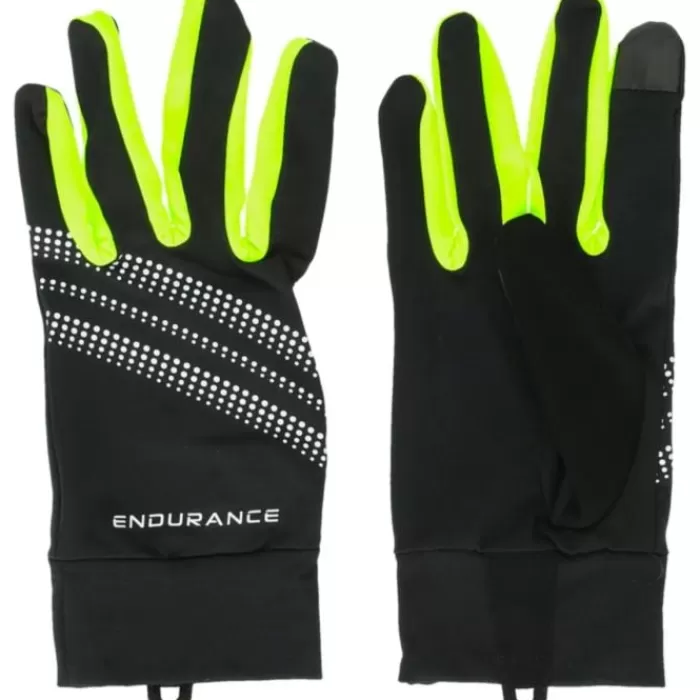 Endurance Sherman Run Gloves Negro Hot