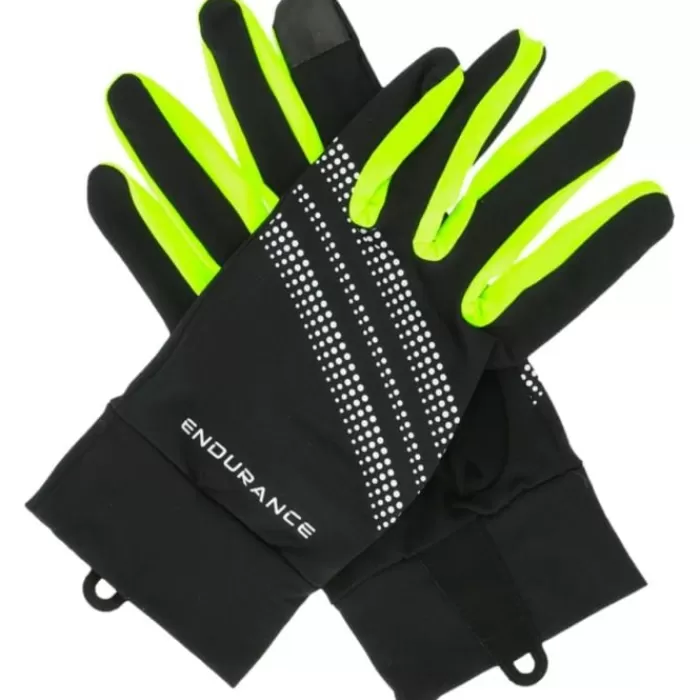 Endurance Sherman Run Gloves Negro Hot