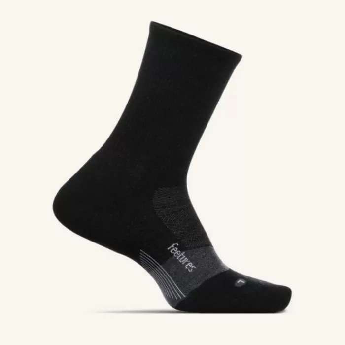 Feetures Merino 10 Cushion mini Crew Socks Negro New