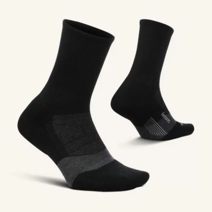 Feetures Merino 10 Cushion mini Crew Socks Negro New