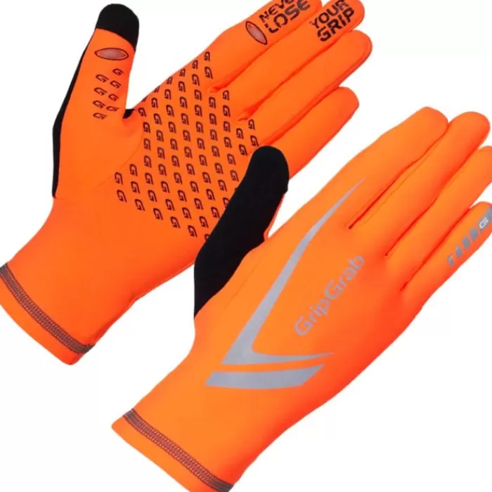 GripGrab Running Expert Hi-Vis Winter Glove Naranja Hot