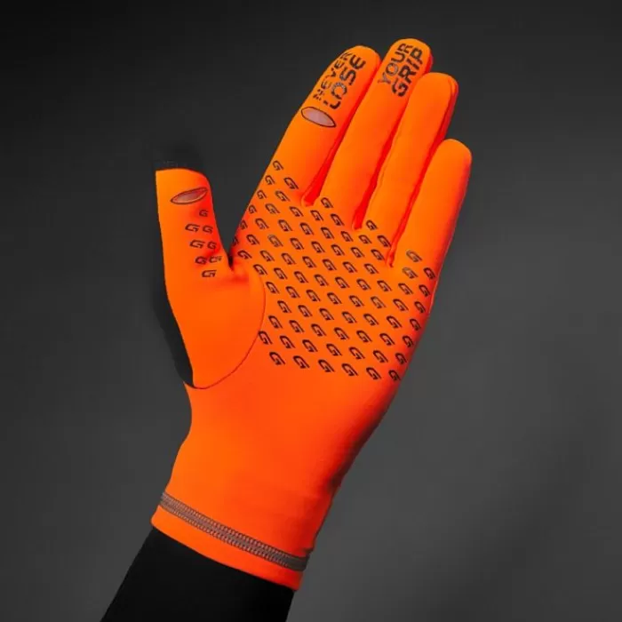 GripGrab Running Expert Hi-Vis Winter Glove Naranja Hot