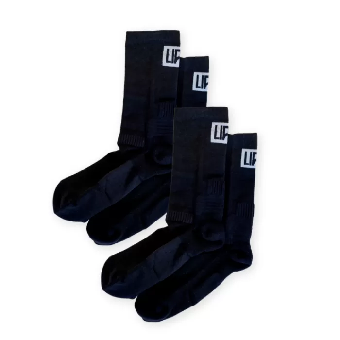 Lipati Crew 2-Pack Sock Negro Clearance