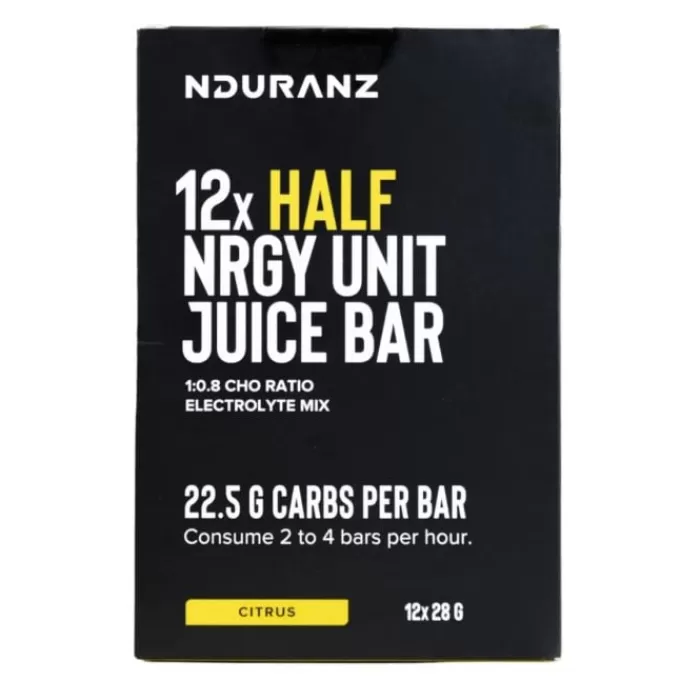 Nduranz Half Nrgy Unit Juice Bar 28 g - Box 12 Negro Store