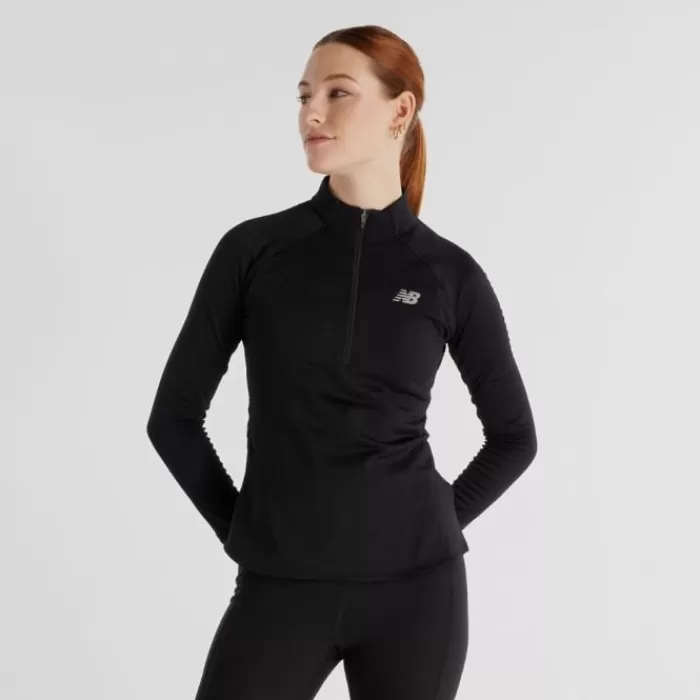 New Balance Athletics Heat Grid Half Zip Negro New