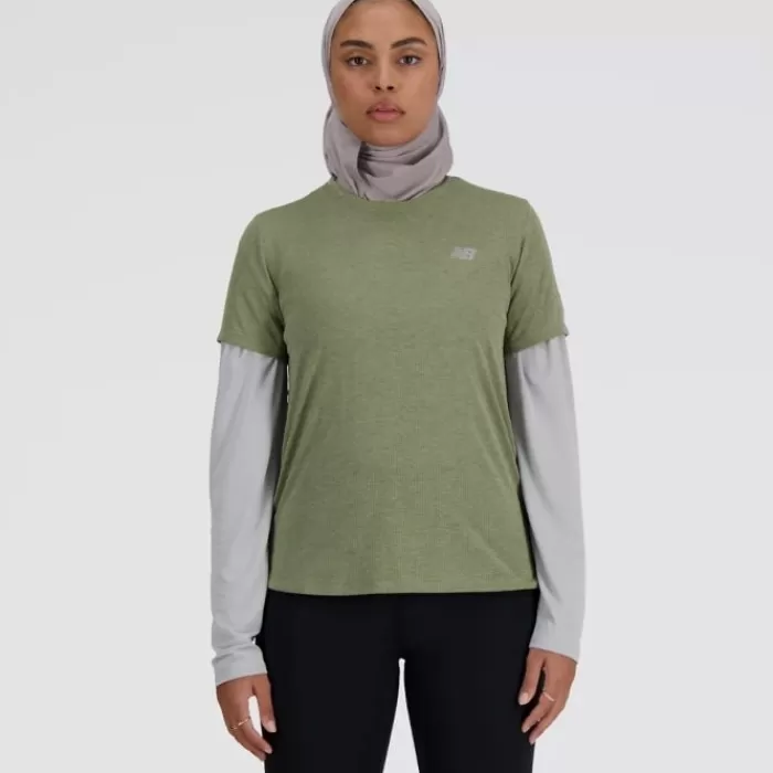 New Balance Athletics Short Sleeve Verde Cheap