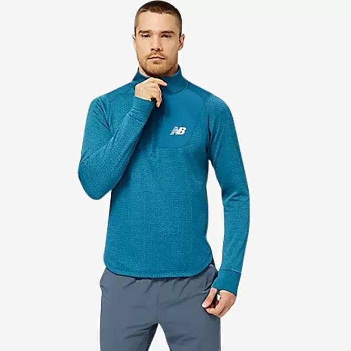 New Balance NB Heat Grid Half Zip Azul Cheap