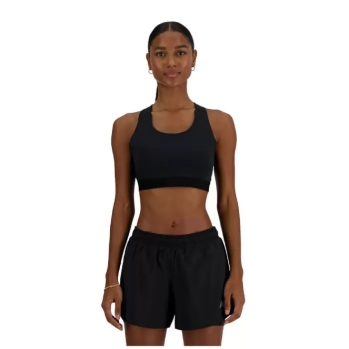 New Balance NB Sleek Medium Support Pocket Sports Bra Negro Discount