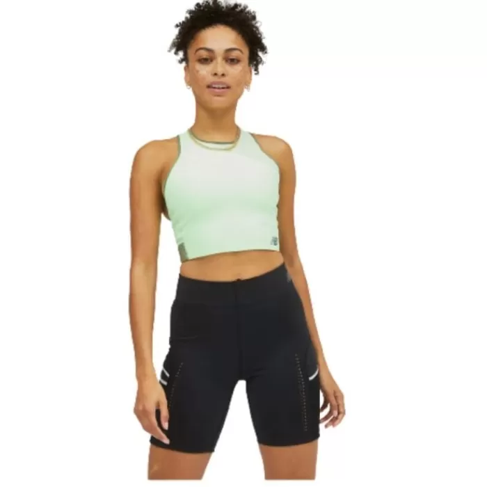 New Balance Q Speed Bra Top Verde Clearance