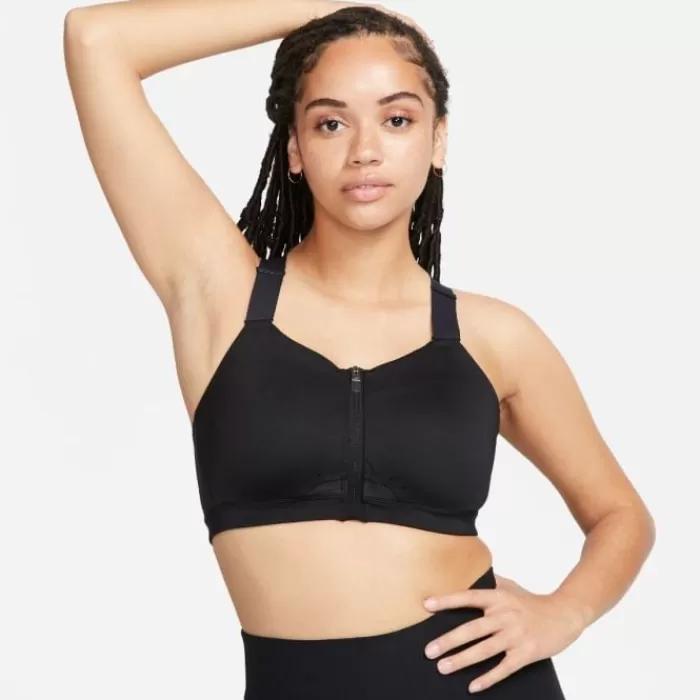 Nike Dri-Fit Alpha Zip-Front Bra Negro New