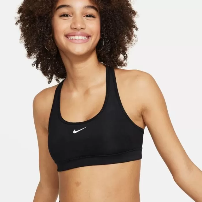 Nike Dri-FIT Swoosh Sports Bra Negro Cheap