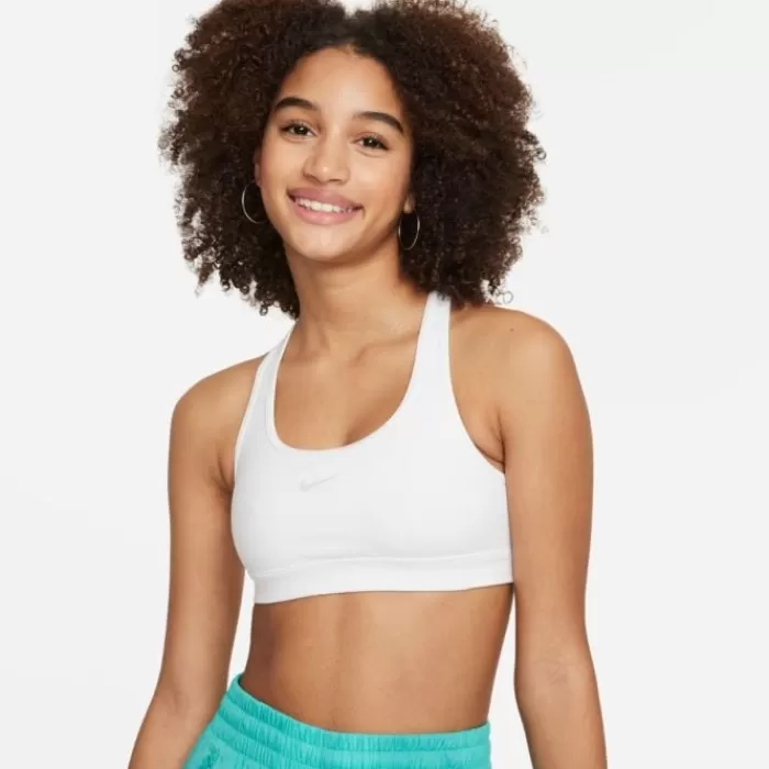 Nike Dri-FIT Swoosh Sports Bra Blanco Store