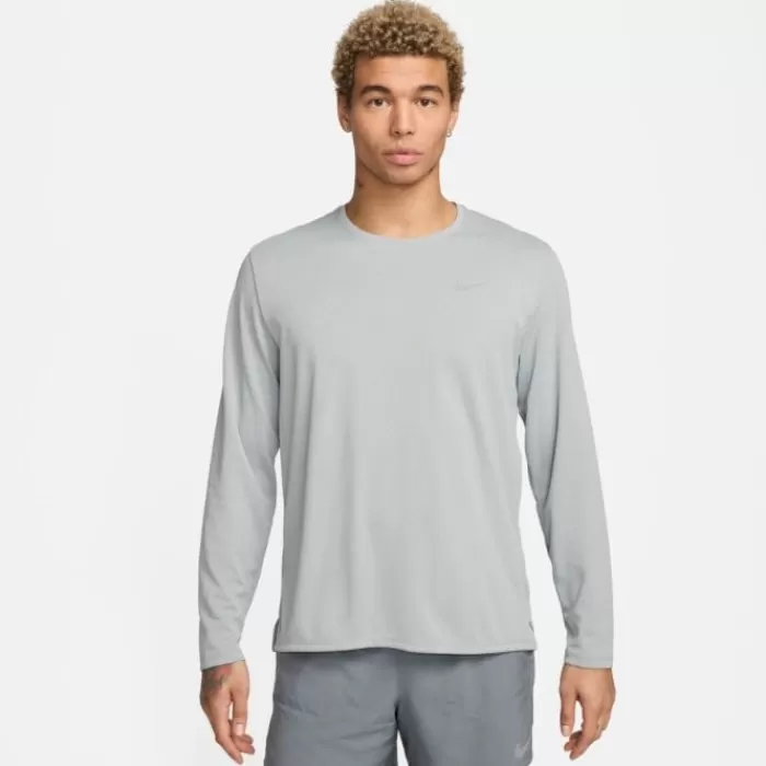 Nike Dri-FIT UV Miler Long Sleeve Tee Gris Clearance