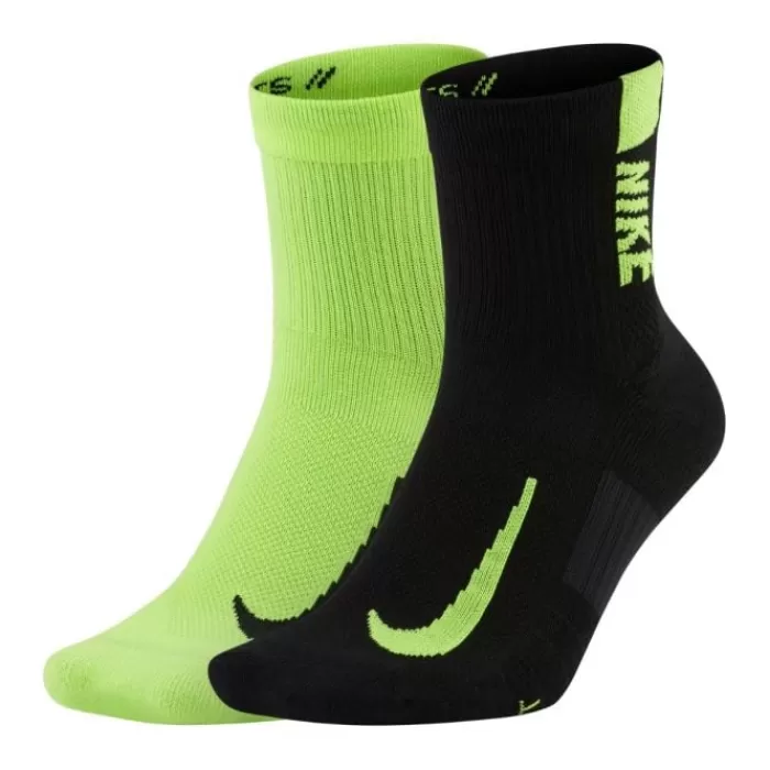 Nike Multiplier Ankle 2-Pack Socks Verde New