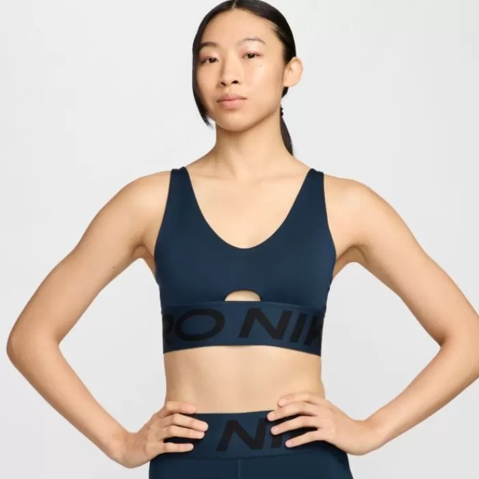 Nike Pro Indy Plunge Bra Bold Azul New