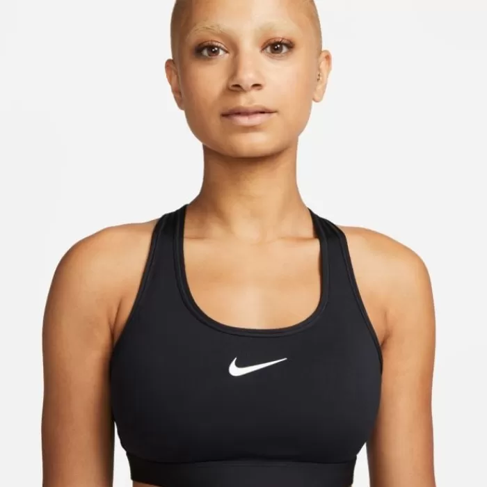 Nike Swoosh Medium Support Bra Negro Flash Sale