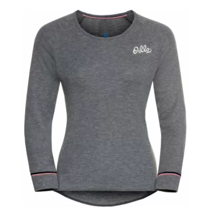 Odlo Active Crew Neck Long Sleeve Top Gris Outlet