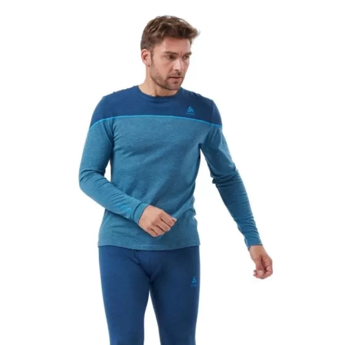 Odlo Top Crew Neck Long Sleeve Perfomance Azul Online