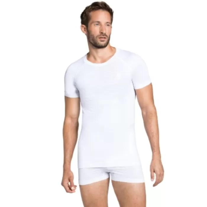 Odlo Top Crew Neck Short Sleeve Performan Blanco Flash Sale