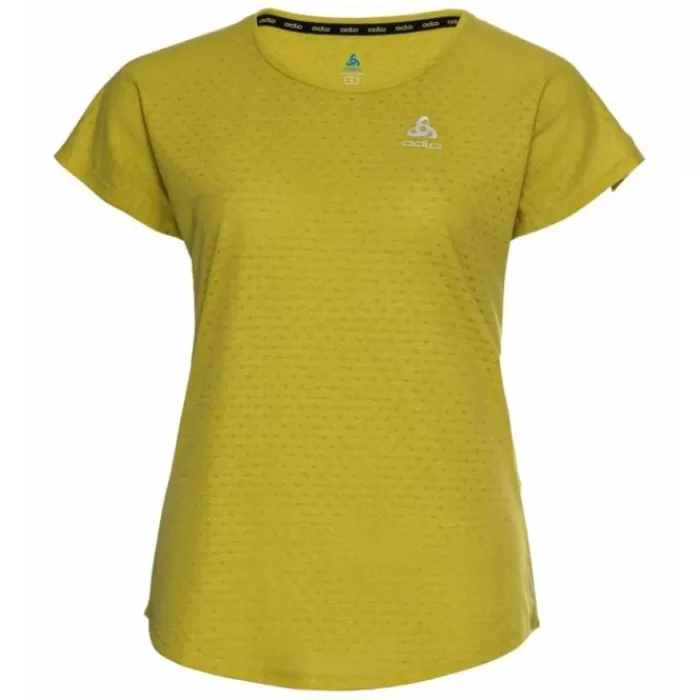 Odlo T-Shirt Short Sleeve Crew Neck Run Easy Amarillo Sale