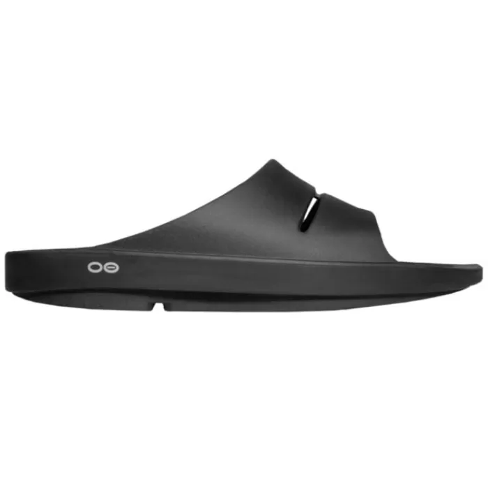 Oofos Ooahh Slide Sandal Negro Shop