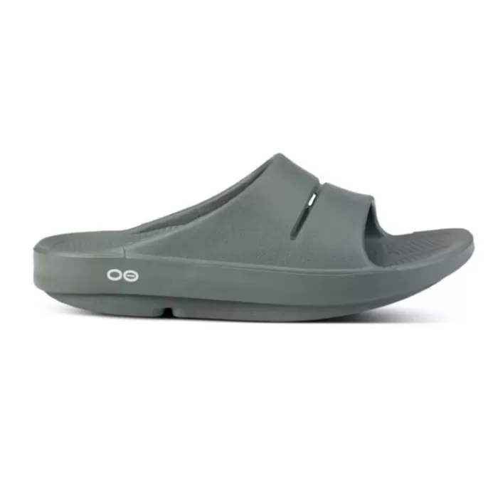 Oofos Ooahh Slide Sandal Verde Flash Sale