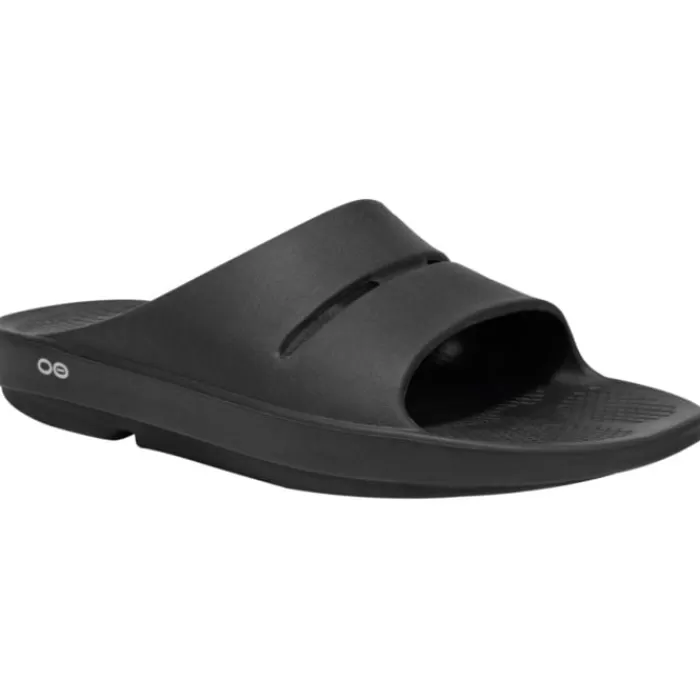 Oofos Ooahh Slide Sandal Negro Shop