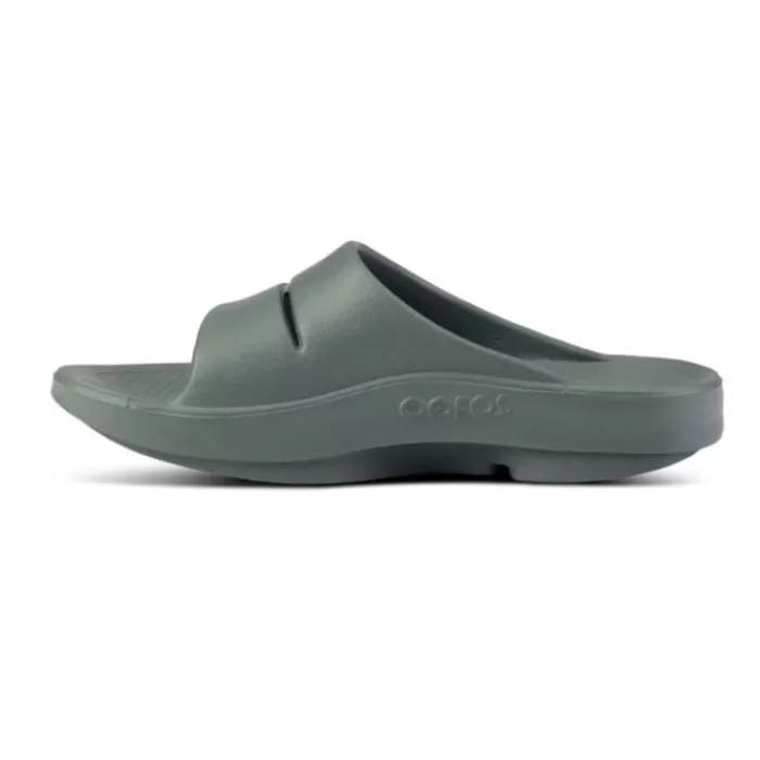 Oofos Ooahh Slide Sandal Verde Flash Sale