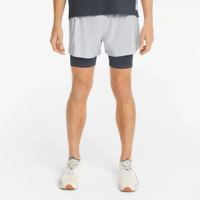 Puma Run First Mile 5" 2-in-1 Shorts Gris Cheap