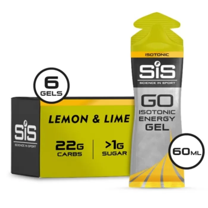 SIS GO Isotonic Energy Gel 6x60ml. Lemon/Lime Amarillo Fashion