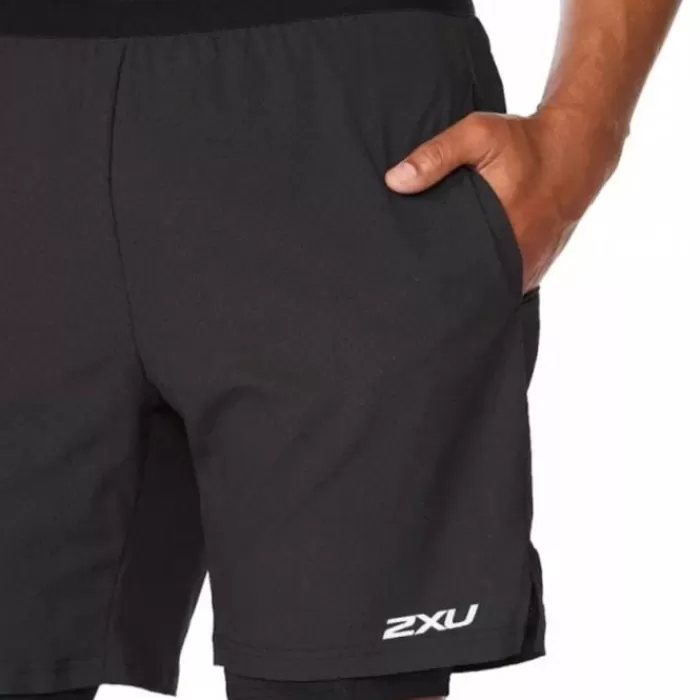 2XU Aero 2in1 7inch Shorts Negro Fashion