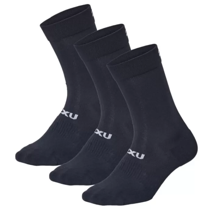 2XU Crew Socks 3 Pack Negro New