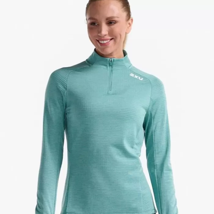 2XU Ignition 1/4 Zip Verde Cheap