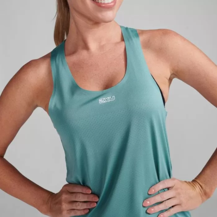 2XU Light Speed Tech Singlet Verde Hot